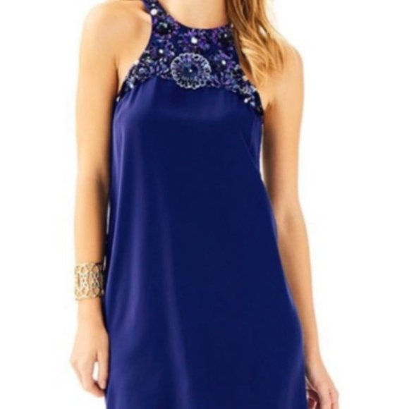 Lilly Pulitzer Celsea Shift Dress XS True Navy NWT - Picture 2 of 9